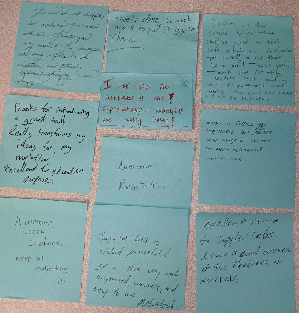 Feedback on the second event and kudos to the folks who make Jupyter great!