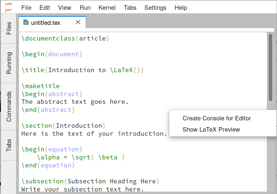 LaTeX previews in JupyterLab