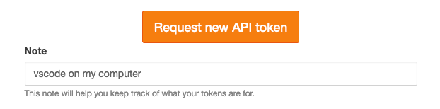 Type in a description for what this token will be used for