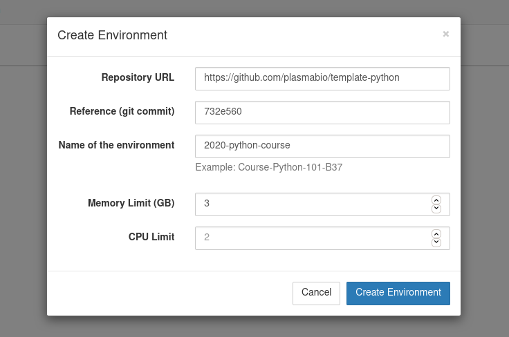 Adding a new environment