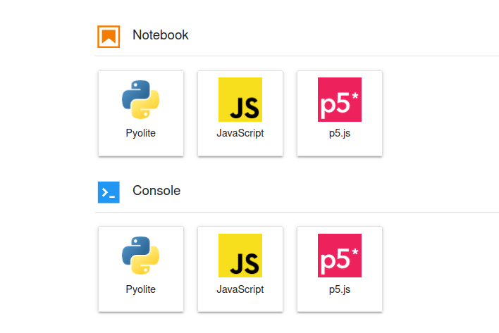 Multiple kernels are available in JupyterLite