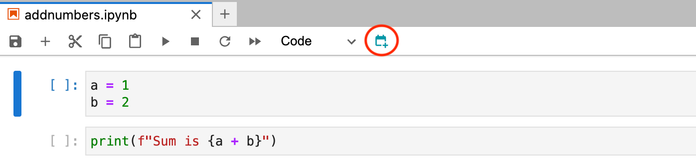 Screen shot of a notebook showing a “Create Notebook Job” button in the toolbar