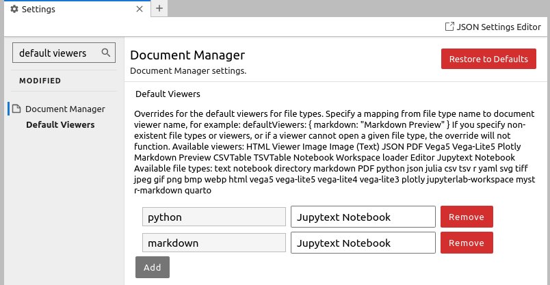 Changing the default viewers to open Text Notebooks with a single click