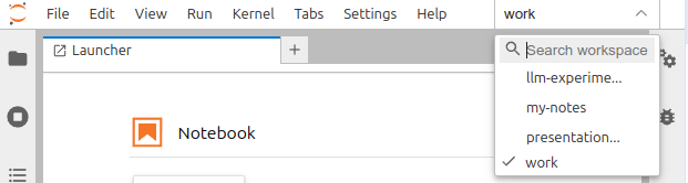 The workspace indicator