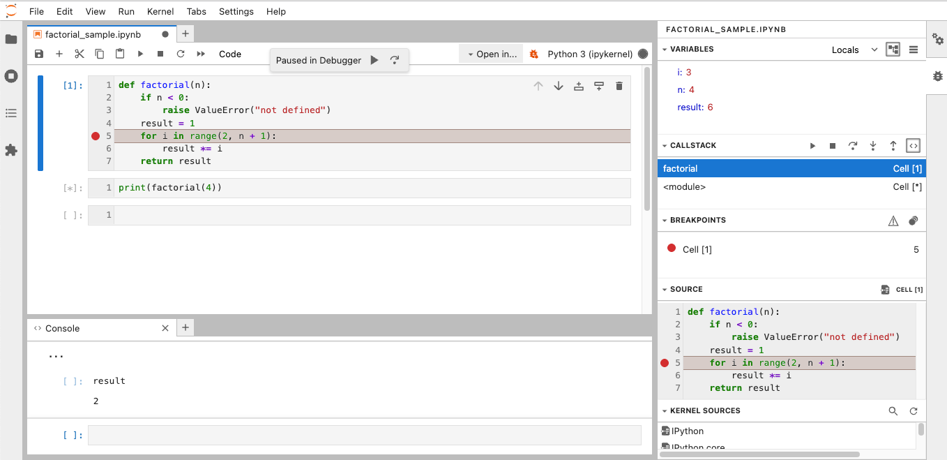 JupyterLab 4.5 includes many improvements to the debugger
