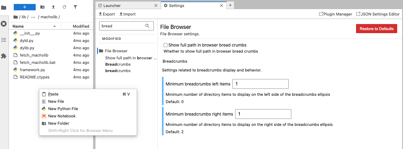 JupyterLab 4.5 includes many improvements to the file browser