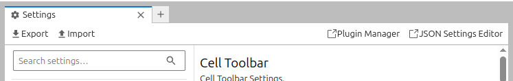 The new export and import buttons in the Settings Editor