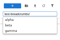 Editable breadcrumbs