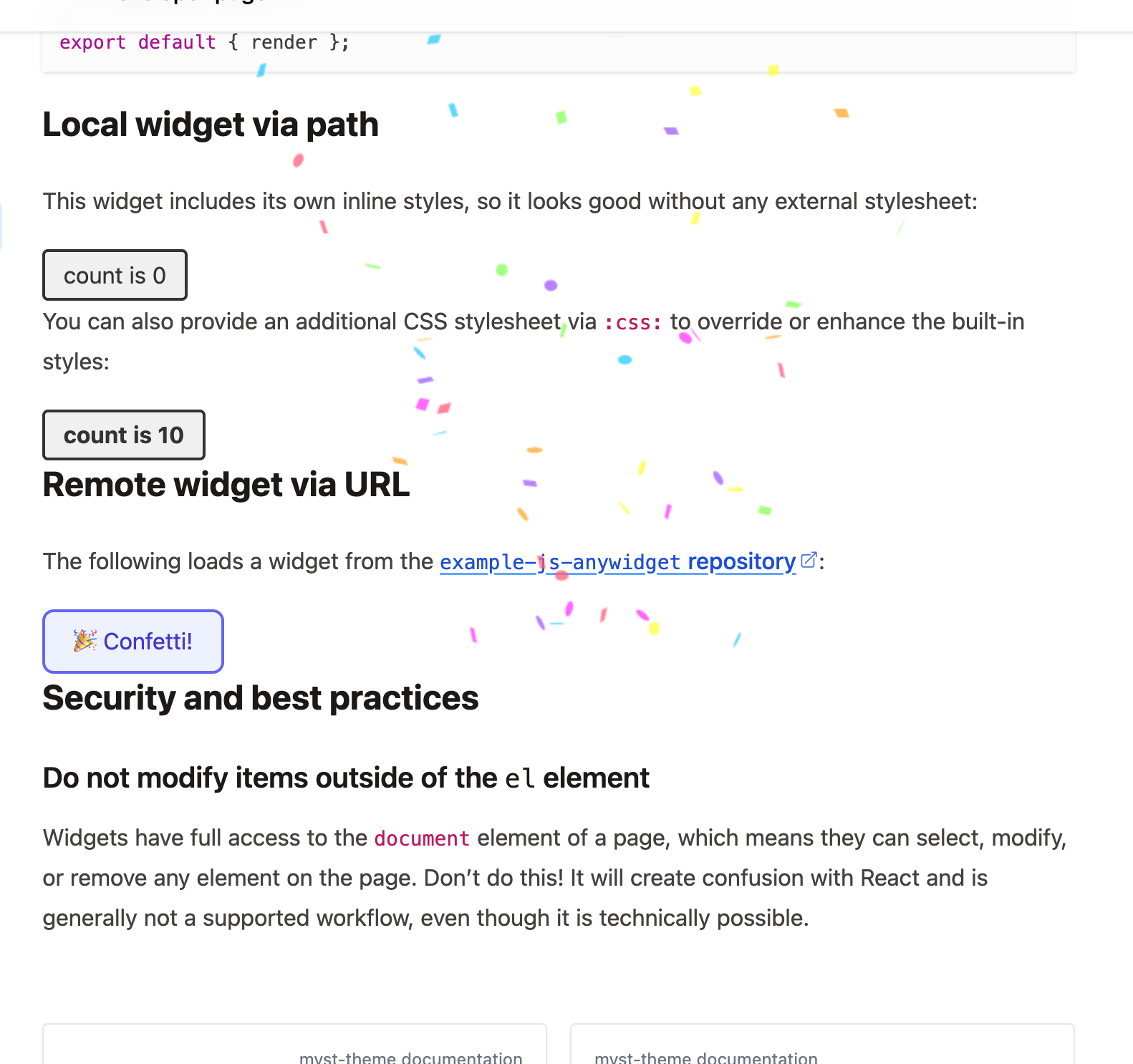 A little confetti demo that we use to show off embedding widgets in a MyST document with anywidget!